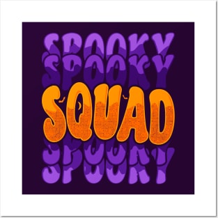 Halloween Matching Family Spooky Typography Purple Orange Posters and Art